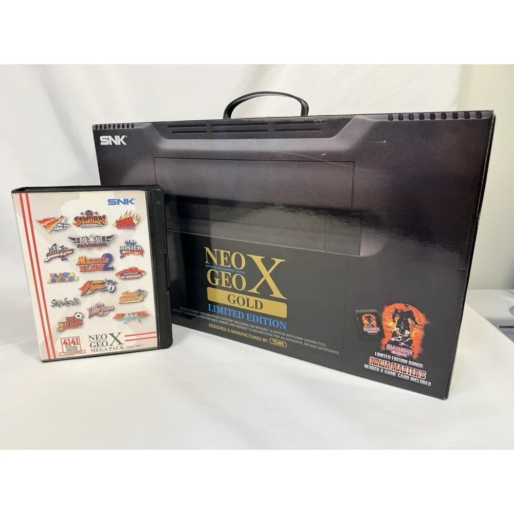 SNK Neo Geo X Gold Limited Edition Console SEALED Mega Pack Vol 1 USA